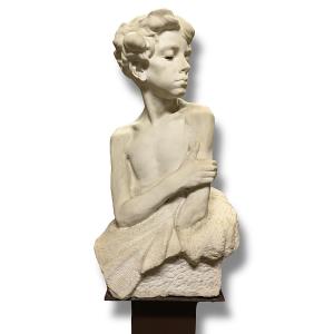 Aldo Buttini - Busto di un Giovane Assorto - Italia Anni 30